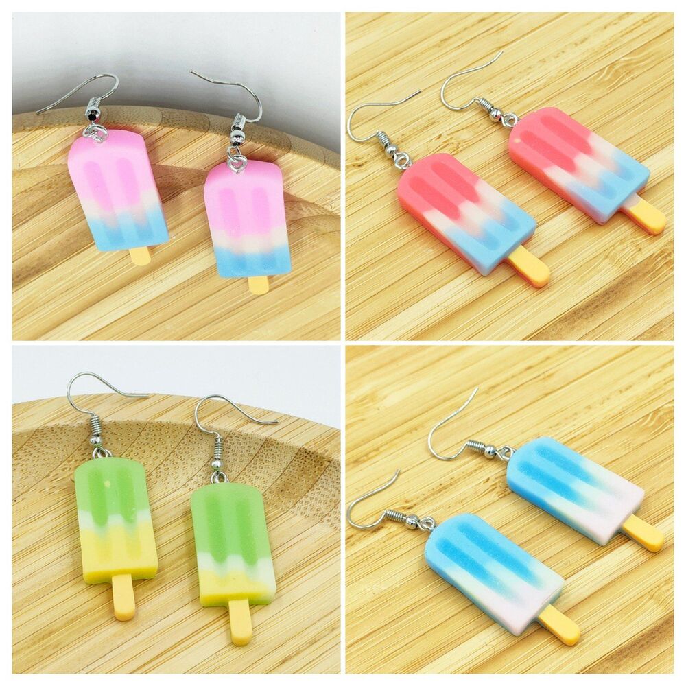 NEW 4 Ice Cream Popsicle Fashion Earrings